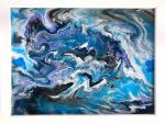Black Swirl Acrylic Painting