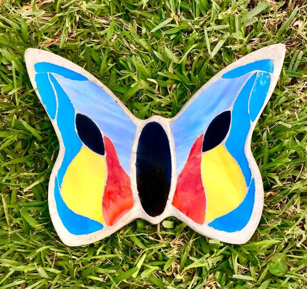 Butterfly Glass & Concrete Stepping Stone