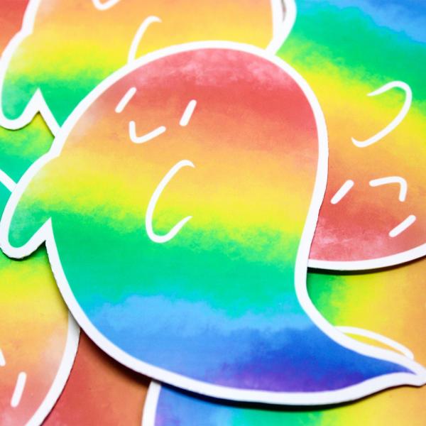 Rainbow Ghost Sticker