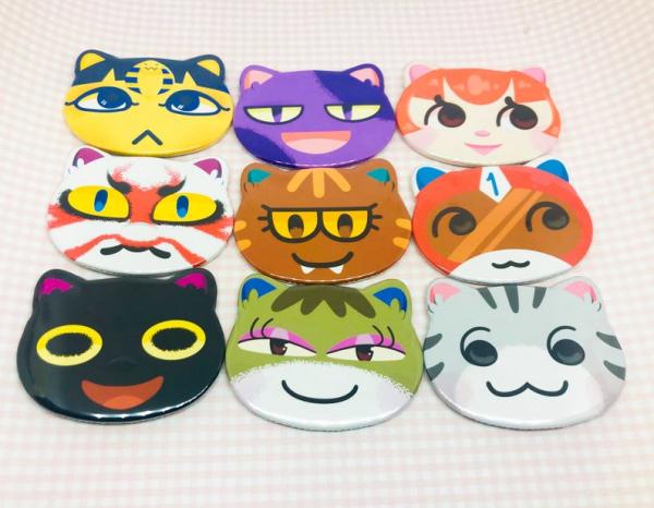 Animal Crossing Cat Villager Buttons picture