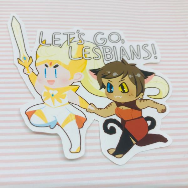 Catradora She-Ra Catra Adora Let's Go Lesbians Vinyl Sticker picture