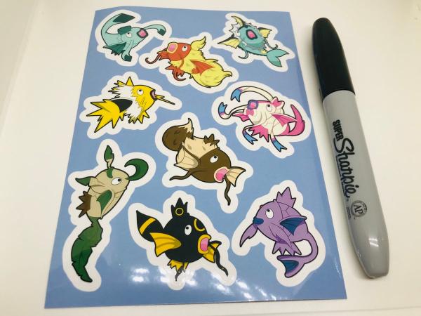 Eeveelution Magikarp Sticker Sheet picture