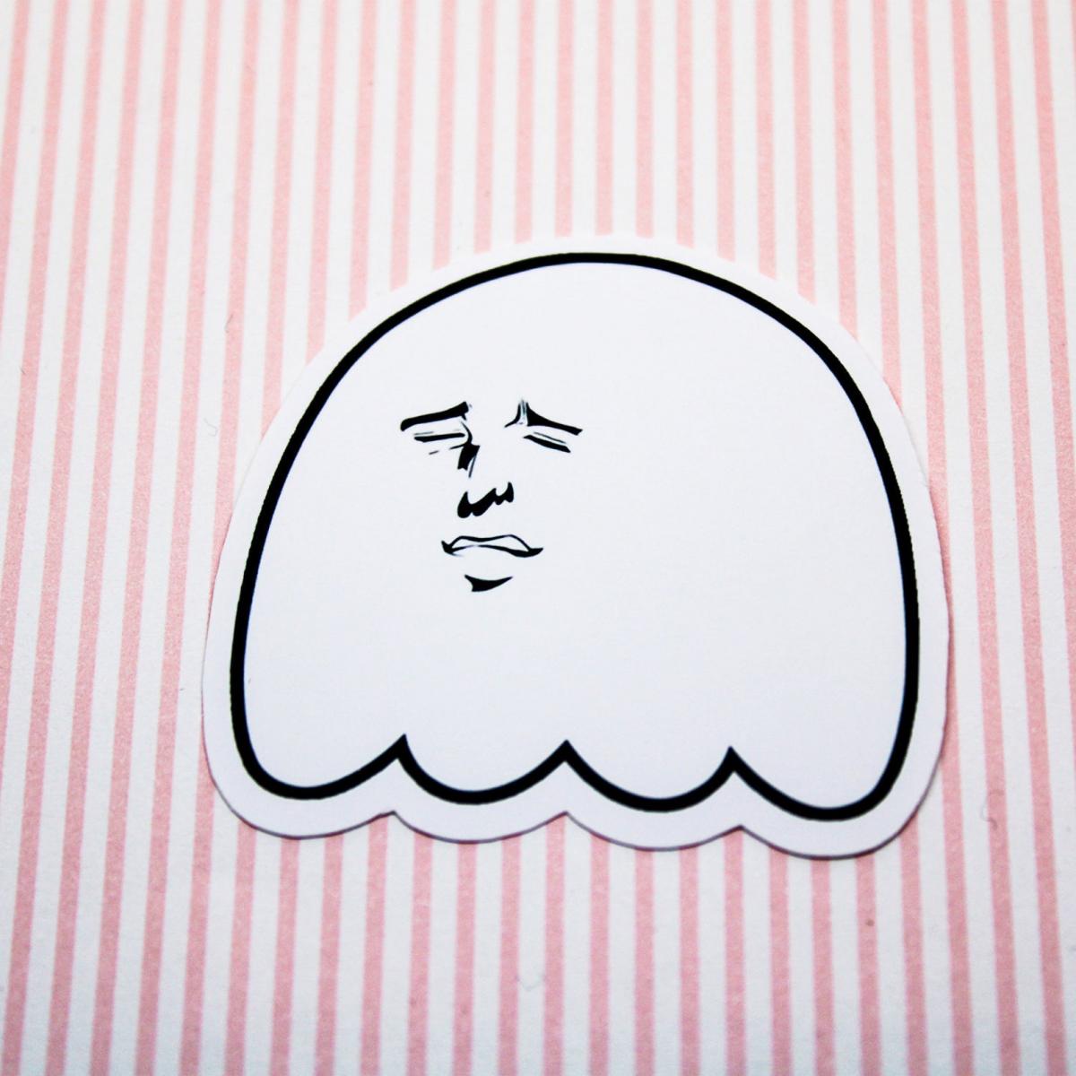 Yaoi Face Ghost Sticker picture