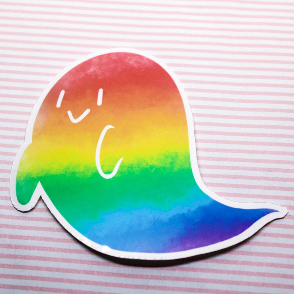 Rainbow Ghost Sticker picture