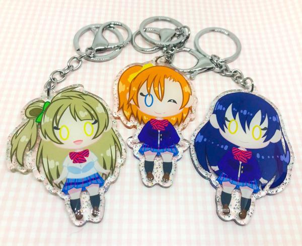 Love Live Muse 2.5" Glitter Charms picture