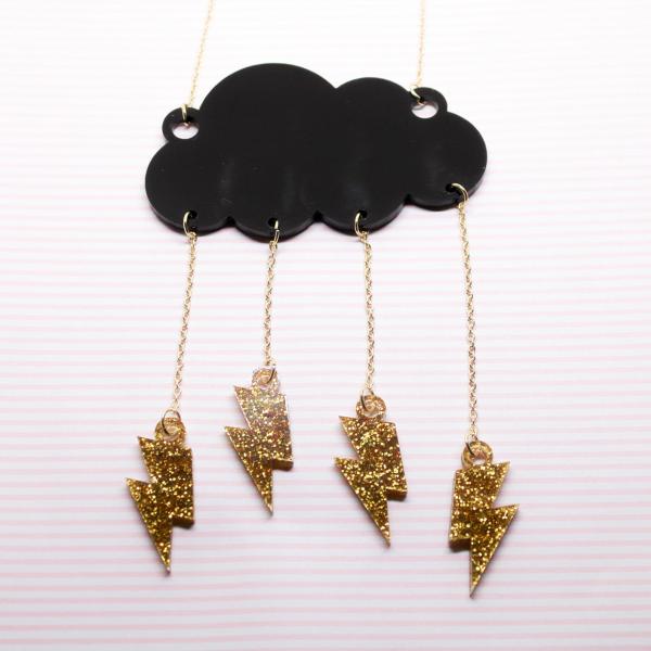 Storm Cloud Acrylic Necklace