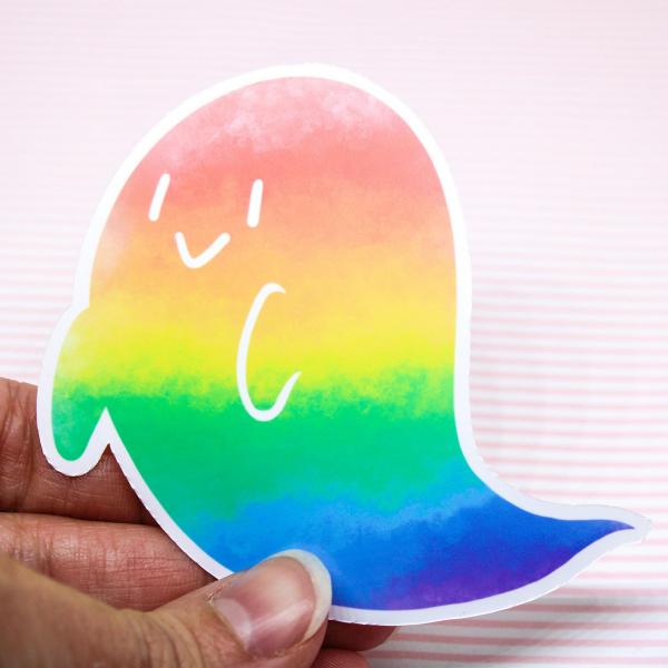 Rainbow Ghost Sticker picture