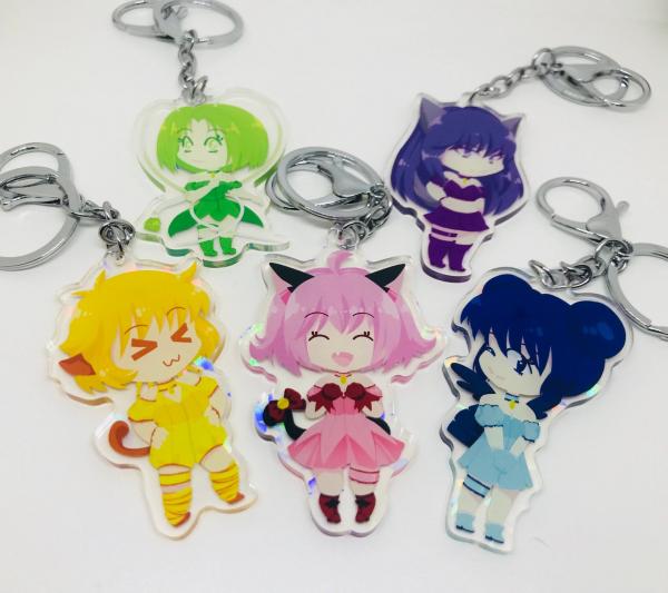 Tokyo Mew Mew Holographic Acrylic Charms