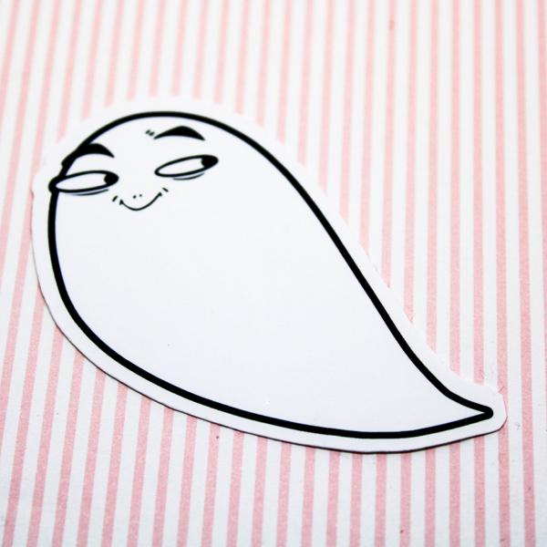 Smug Ghost Sticker picture