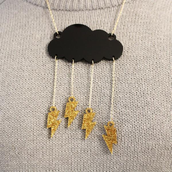 Storm Cloud Acrylic Necklace picture