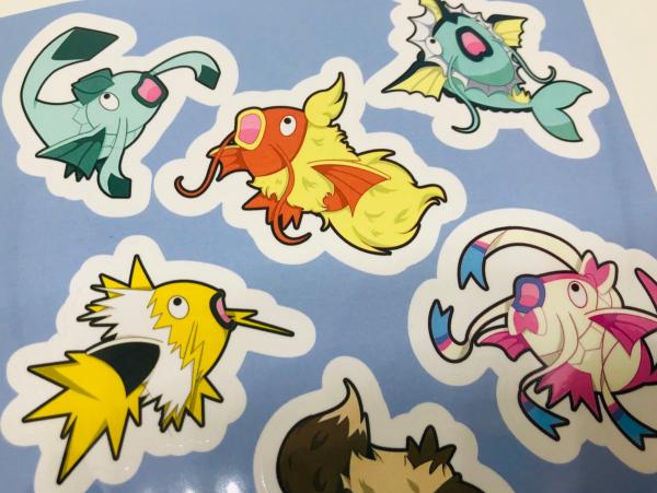 Eeveelution Magikarp Sticker Sheet picture