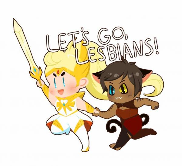 Catradora She-Ra Catra Adora Let's Go Lesbians Vinyl Sticker picture