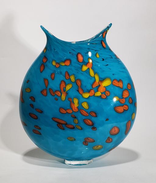 medium sea blue vase picture