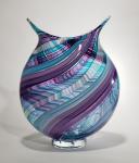 large purple and aqua vase