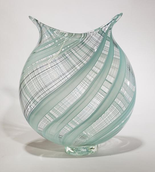 large robin's egg blue vase
