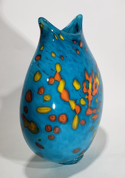 medium sea blue vase picture