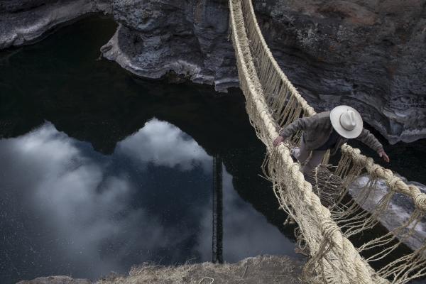 Reflections at Qeswachaka, Peru picture