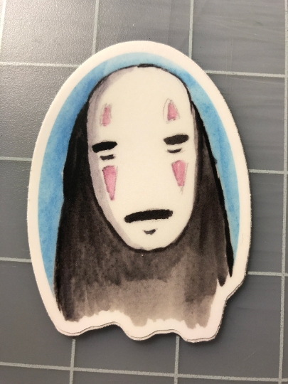 No Face Vinyl Sticker