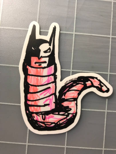 Batworm Vinyl Sticker