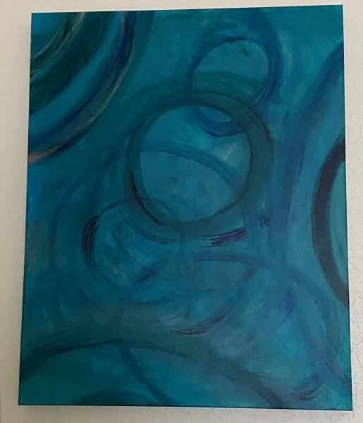 Blue Sky Acrylic Abstract Painting