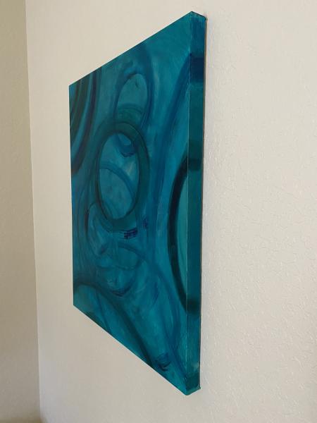 Blue Sky Acrylic Abstract Painting picture