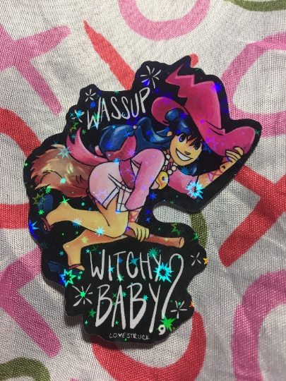 Maya Fey Ace Attorney Witchy Baby Parody Card Sticker