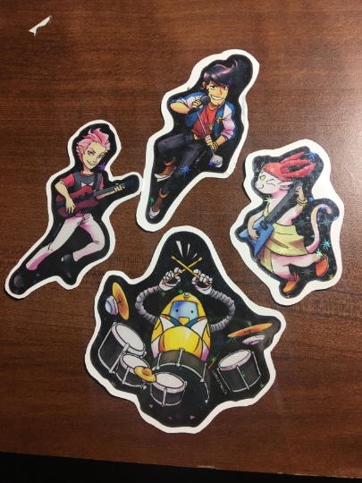 Space Dandy Dropkix Band Parody Sticker Set picture