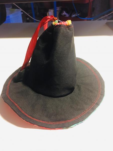 Black Hibiscus Hat