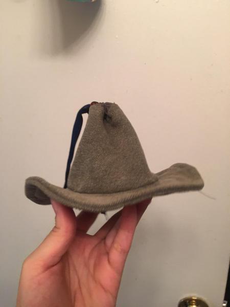 Mini Gray Hat Bag
