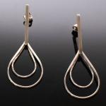 Sterling Silver Tear Drop Bar Earrings