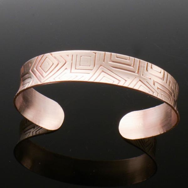 Bronze Anticlastic Geometric Slim Cuff picture