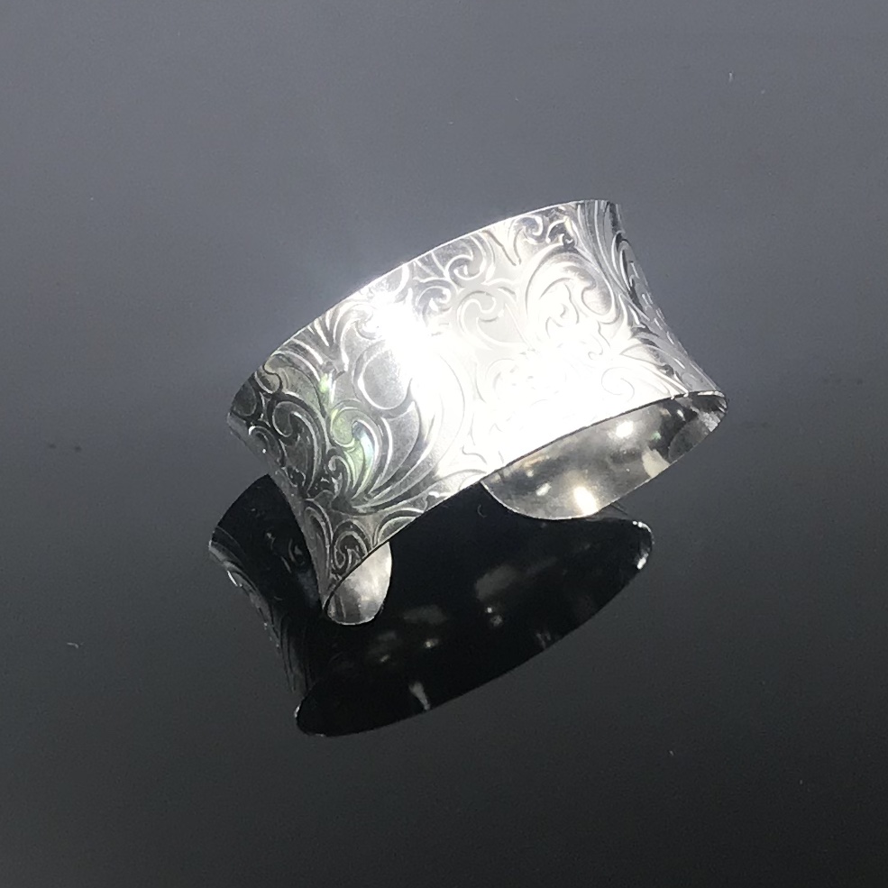 Sterling Silver Majestic Design Anticlastic Cuff picture