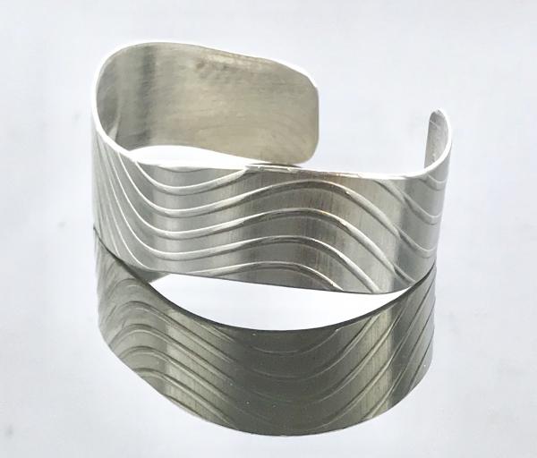 Fine Silver Wave Cuff Medium Width picture