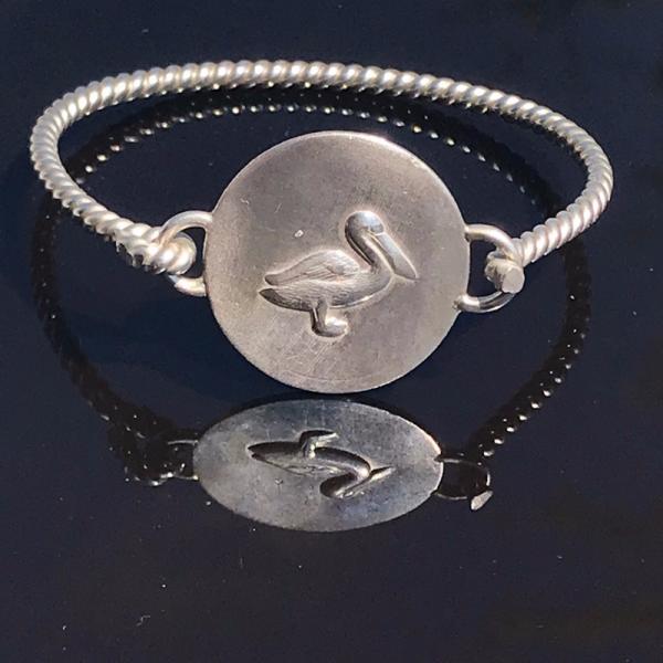 Argentium Silver Pelican Cuff Bracelet