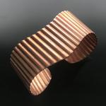 Copper Corrugated Wave Cuff