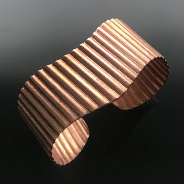 Copper Corrugated Wave Cuff picture