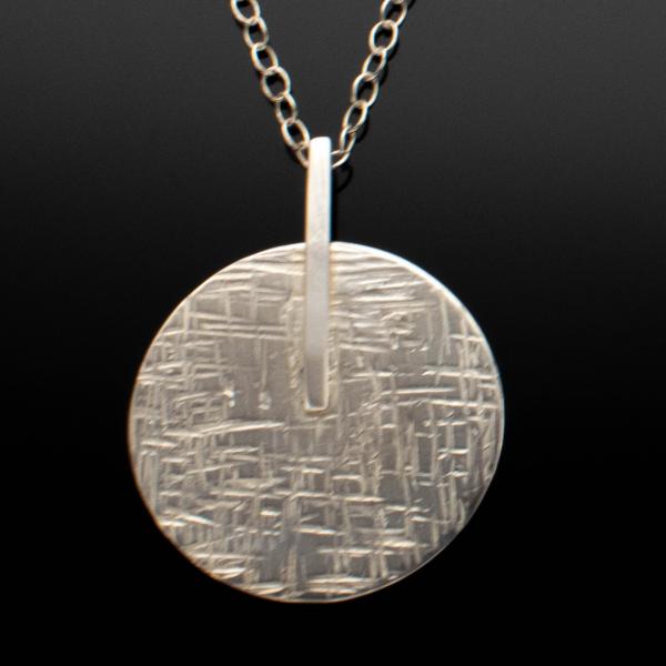 Argentium Silver Circular Bar Abstract Necklace