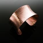 Copper Anticlastic Bark Cuff