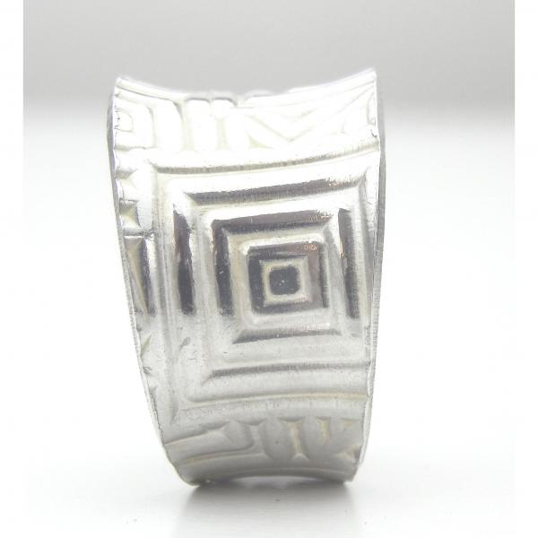 Sterling Silver Anticlastic Geometric Cuff Ring picture