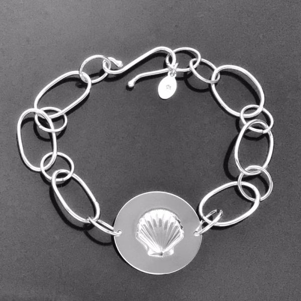Argentium Silver Seashell Bracelet