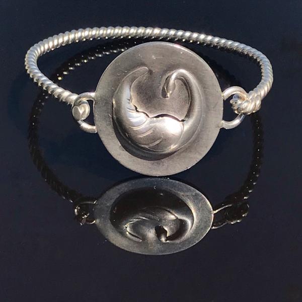 Argentium Swan Cuff Bracelet
