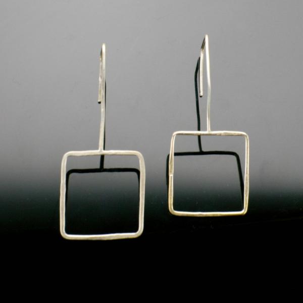 Argentium Silver Square Earrings