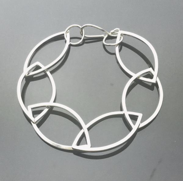 Argentium Silver Marquise Square Link Bracelet picture