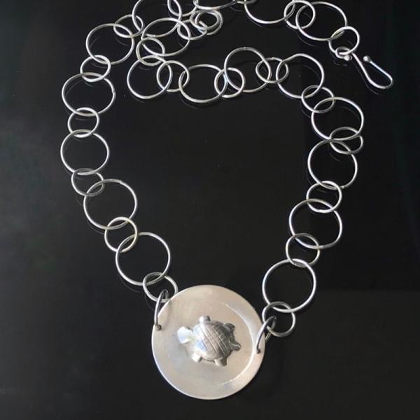 Argentium Silver Turtle Necklace