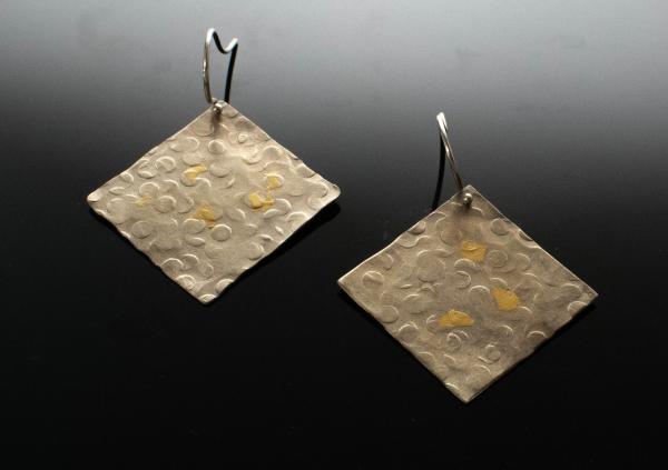 Keum Boo Titled Square Earrings with 24k gold picture