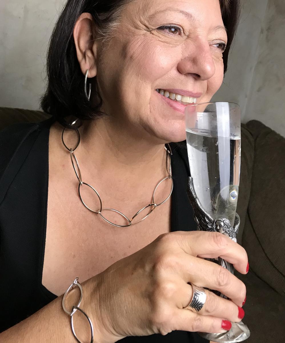 Argentium Silver Half Marquise Earrings picture