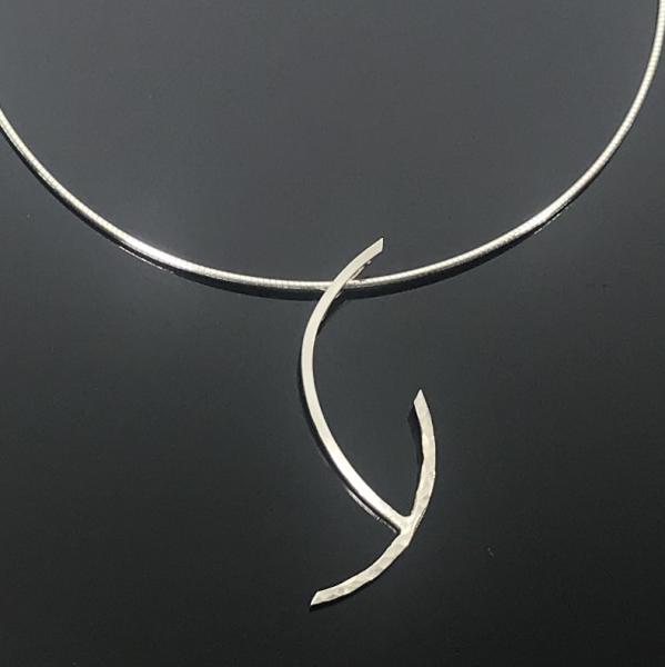 Argentium Silver Abstract Necklace