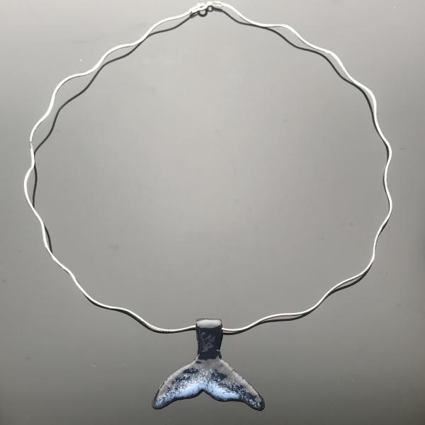 Enameled Whale Fluke Necklace picture