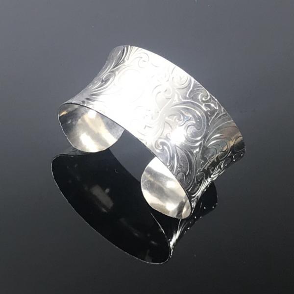 Sterling Silver Majestic Design Anticlastic Cuff picture