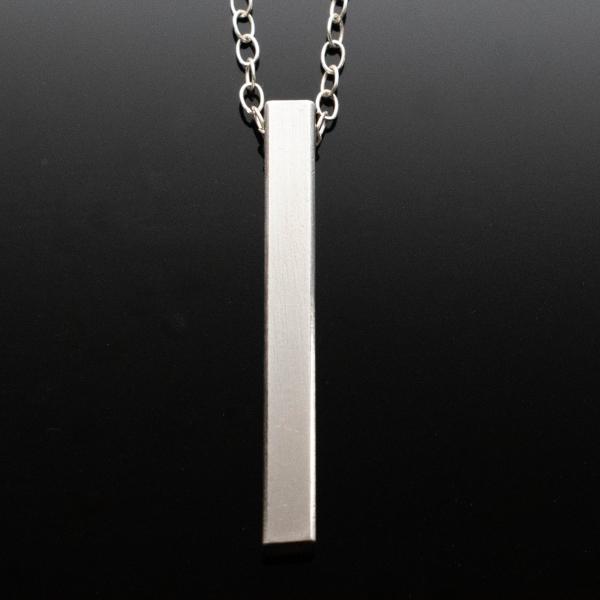 Argentium Silver Vertical Bar Necklace